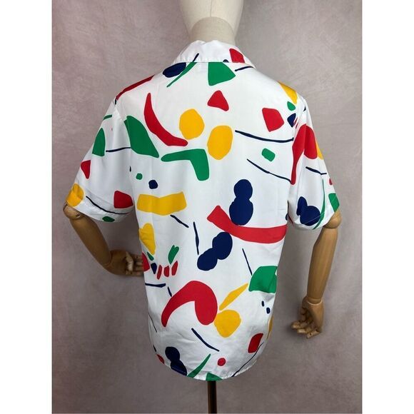 Vintage 1990s Notations Geometric Top Medium Large Abstract - Picture 2 of 7